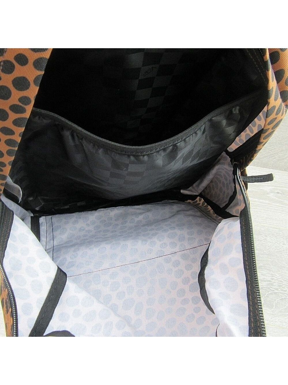 Vans Old Skool H20 Backpack School Travel Bag 22L Brown Black Animal Print NEW - Picture 10 of 12